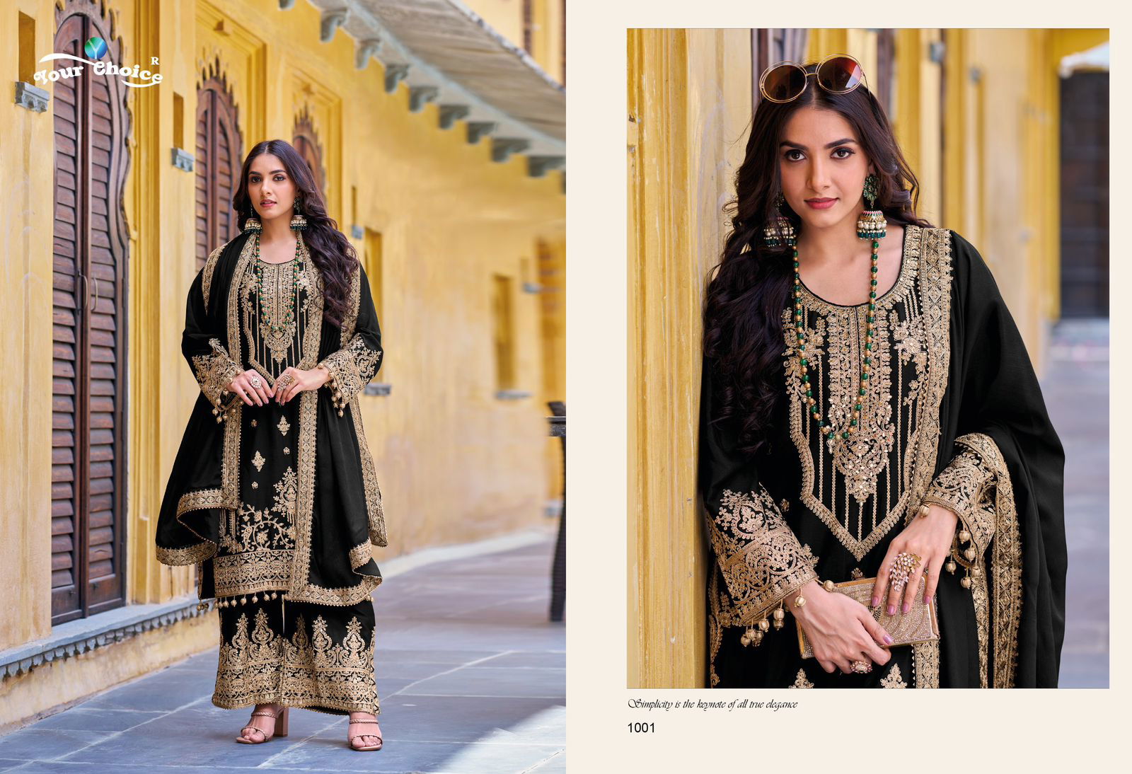 Asim Jofa By Your Choice Pure Chinon Embroidery Designer Salwar Kameez Wholesalers In Delhi
